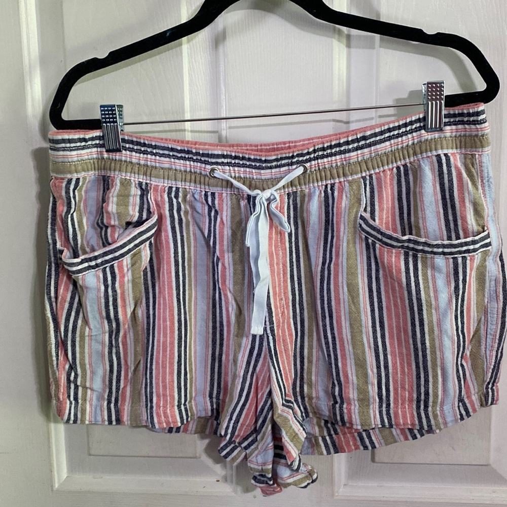 Striped Pull On Linen Blend Gap Shorts Size L